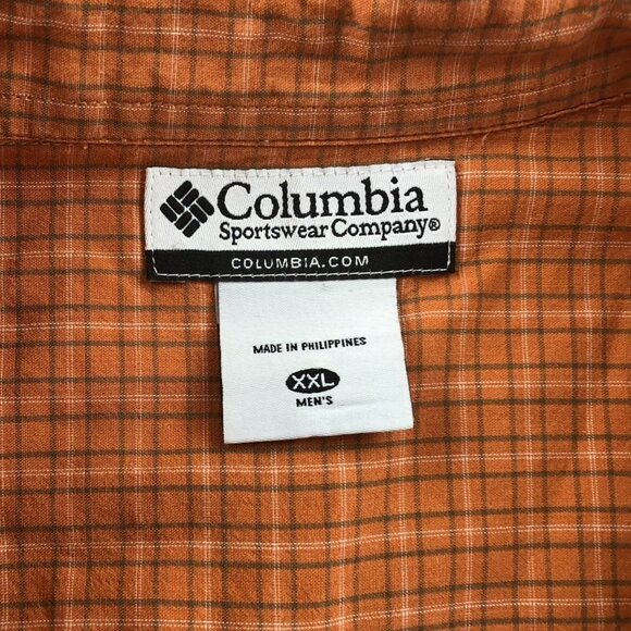 2 Columbia Mens Shirt XXL Lot Of Two Short Sleeve Plaid Omni-Shade Activewear - Picture 5 of 16